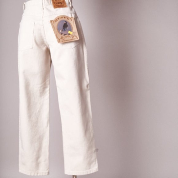 1990s White and Gray Rusty Surf Skate Jeans - Picture 1 of 9